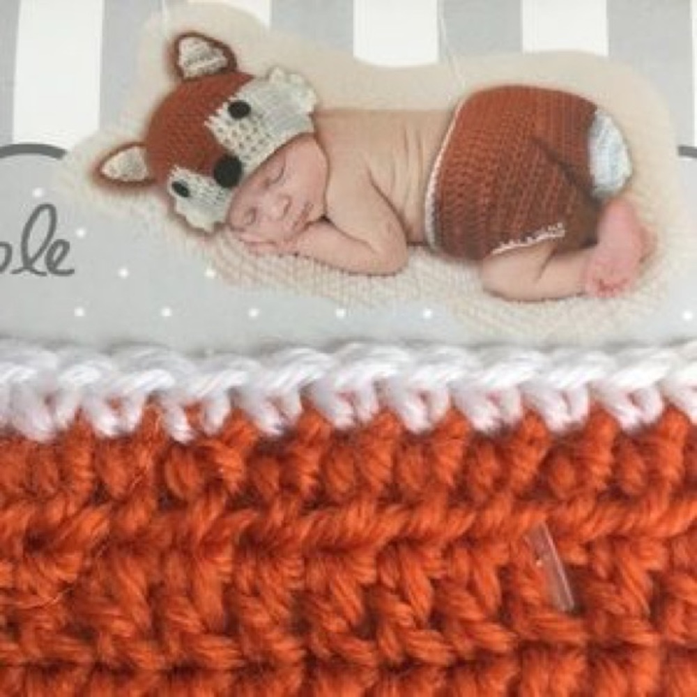 NWT So Dorable Fox crochet diaper cover